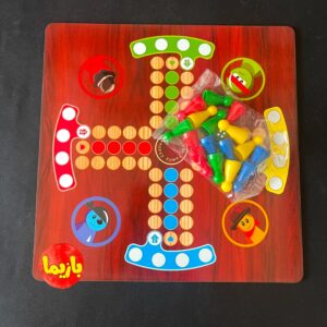 بازی منچ و مارپله چوبی